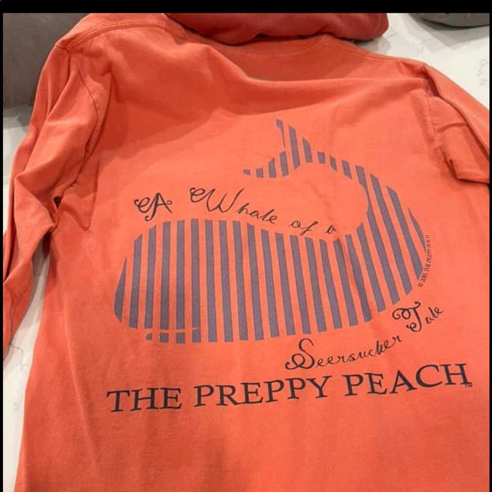 The Preppy Peach- Long Sleeve T shirt